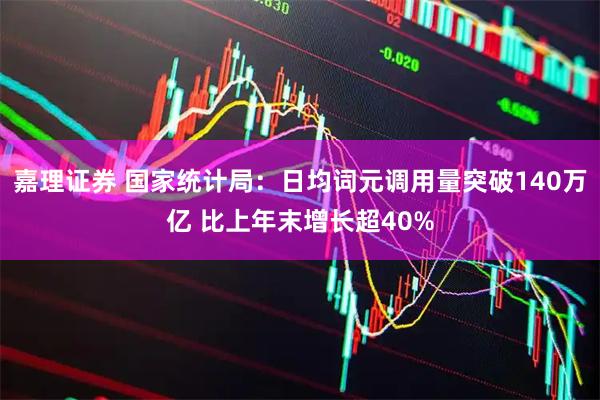 嘉理证券 国家统计局：日均词元调用量突破140万亿 比上年末增长超40%