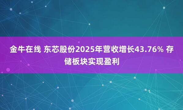 金牛在线 东芯股份2025年营收增长43.76% 存储板块实现盈利